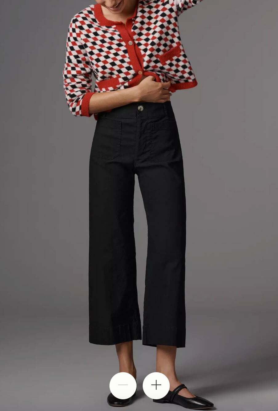 Anthropologie Maeve Colette High-Rise Wide-Leg Pants in Black Size 31 Petite